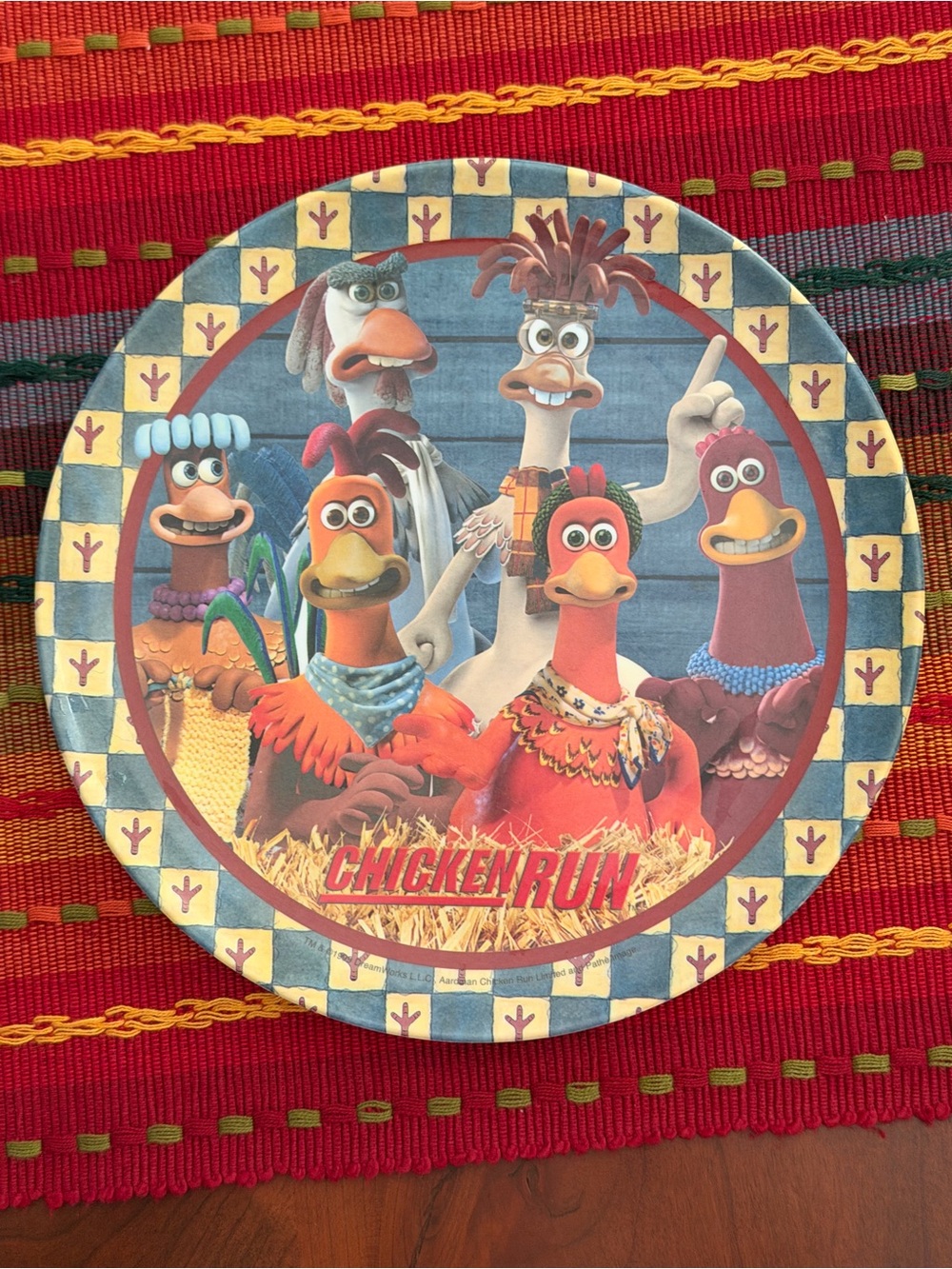 Chicken run melamine plate from 1999